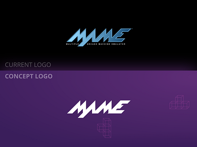 MAME - Logo Redesign arcade geek logo mame pop redesign videogames