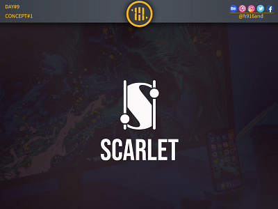 Logo Design Concept 1 For Scarlet (vfx)