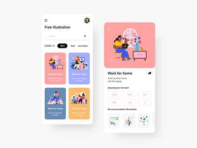 App design - illustration