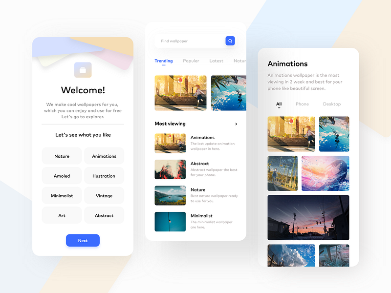 Wallpaper Hub by Luky Erdiand 🦖 on Dribbble