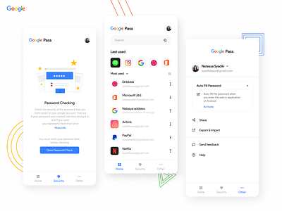 Google Password Manager - Mobile app by Luky Erdiand on Dribbble