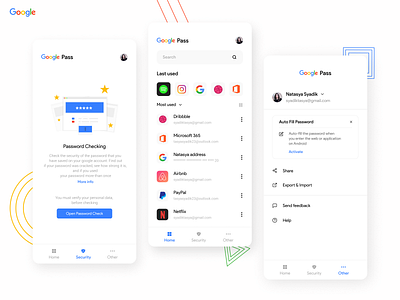 Google Password Manager - Mobile app android app google ios minimal mobile mobile app mobile ui password password manager simplicity ui ux