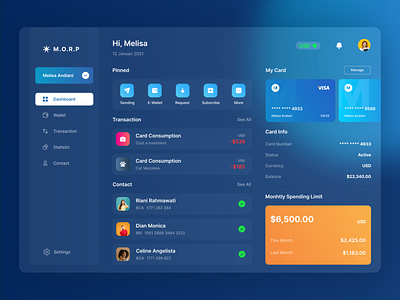 Fintech Dashboard dashboard fianance fintech gradient ios webdesign website