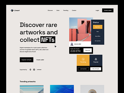 NFTs - Marketplace platform artwork crypto landing page maksimalism marketplace nft nfts retro web design website