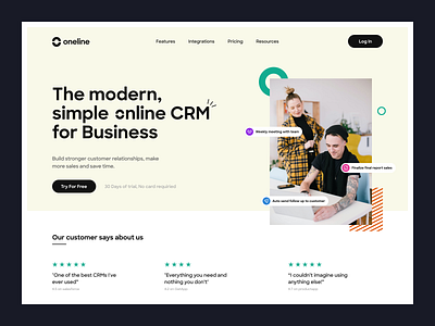 CRM Business - Landing Page business color crm landing page modern crm saas sales soft ui user interface ux web design webdesign website