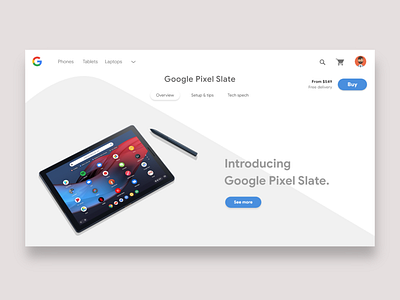 Google Pixel Slate Websites design design google ui webdesign website
