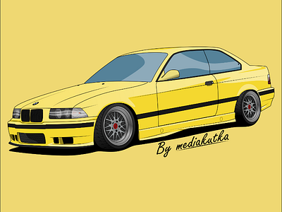 BMW E36 Illustration art automotive bmw car design e36 illustration vector