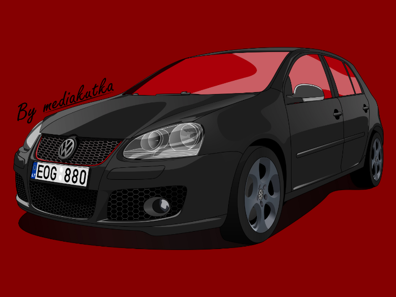 Volkswagen Golf Illustration art automotive car design golf illustration vector volkswagen