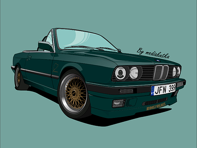 BMW E30 Illustration art automotive bmw car design e30 illustration vector