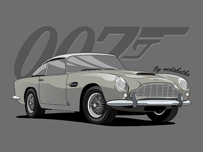 Aston Martin DB5 Illustration art aston martin automotive car db5 design graphics vector