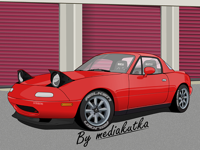 Mazda Miata MX-5 Illiustration art automotive car design graphics mazda miata mx5 vector