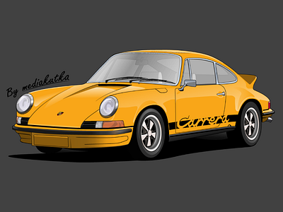 Porsche Carrera RS Illustration art automotive car carrera design graphics porsche vector