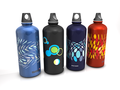 Sigg Bottles 3d air cinema 4d fire illustration pattern space texture water