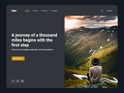 Travel agency home page ui/ux