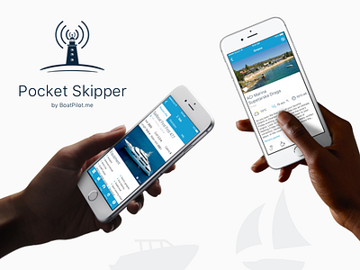 Pocket Skipper app boat interface ios iphone pilot ui ux