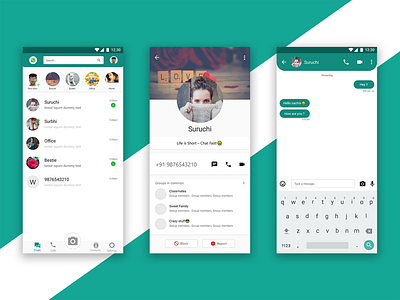 Whatsapp Redesign android app app design chat chatting app design social ui ui designs user inteface ux ux ui whatsapp whatsapp redesign