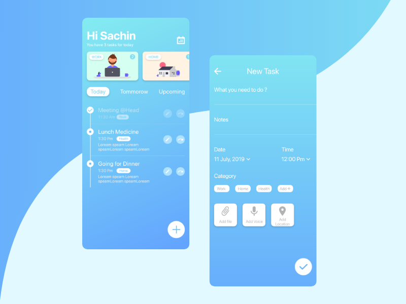 To Do App Ui Ux to do app user experience ios android user inteface design app ui app design app adobexd ux ui
