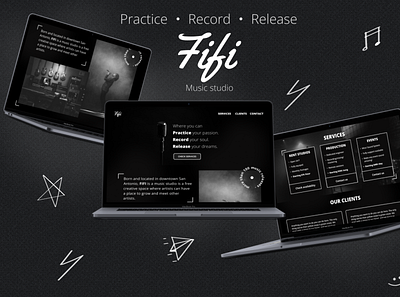 Fifi- Music Studio design figma ui