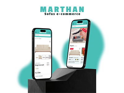 Marthan - Sofas e-commerce app design figma mobile ui user experience