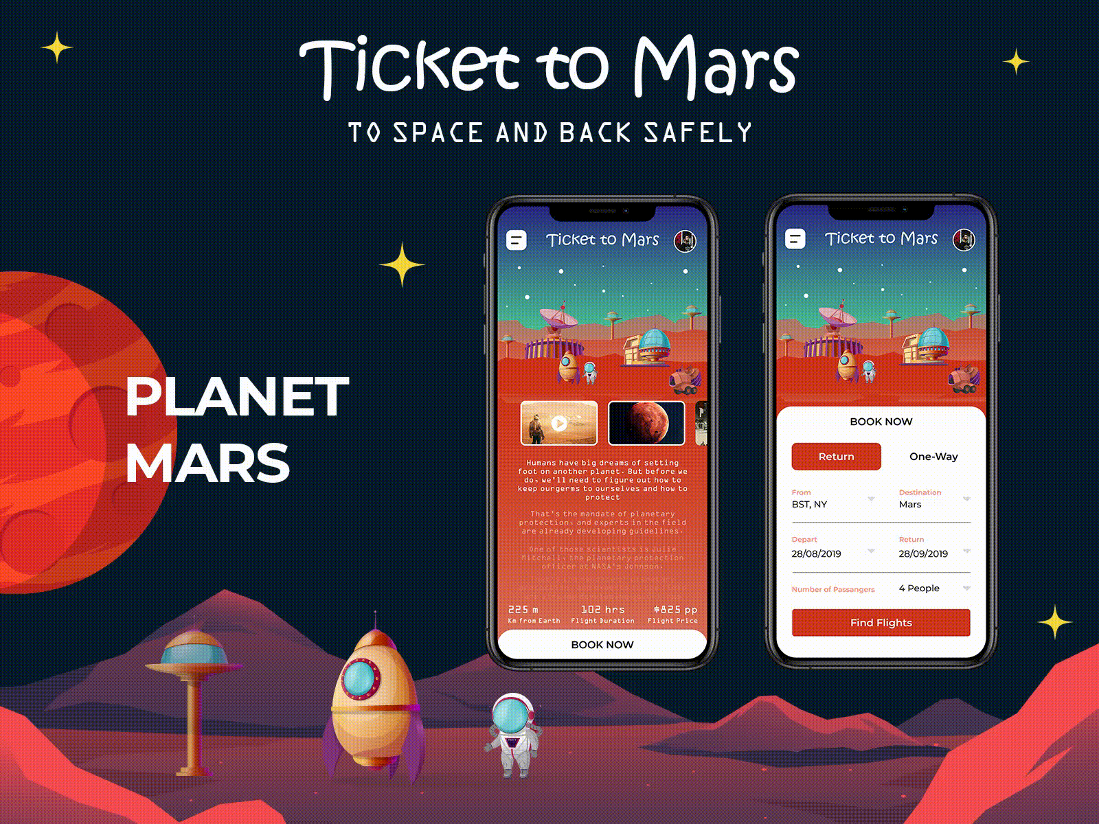 Ticket to Mars Application Design