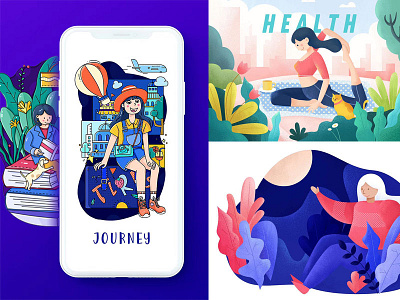 Travel illustration design illustration ui ui designs