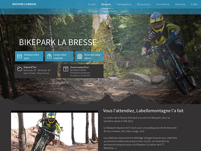 🚲Redesign bikepark website bike bikepark mountain redesign vtt website wood