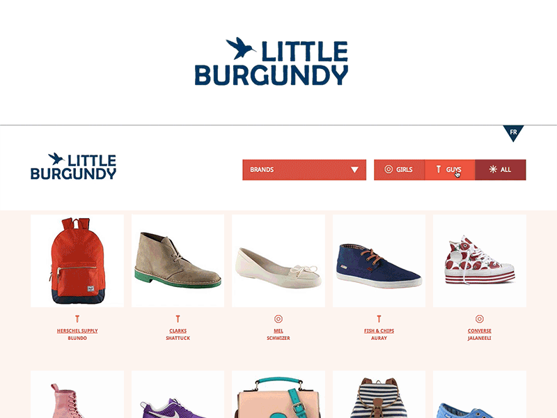 Little Burgundy Responsive Website mobile responsive shoes web