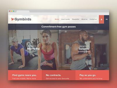 Gymbirds Web Design design fitness gym montreal toronto web