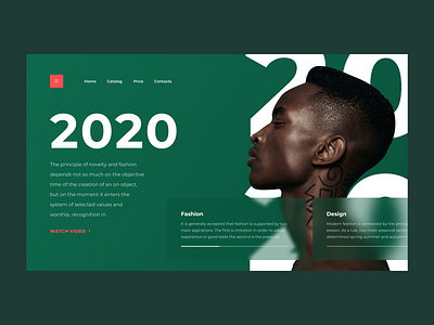 2020 DESIGN OF TRENDS | 1 DAY = 1 SITE (CHALLENGE) aftereffects animation brutalism clean concept creative figma flat gif illustrations minimalism motion mp4 photoshop sketch typography ui ux webdesign website