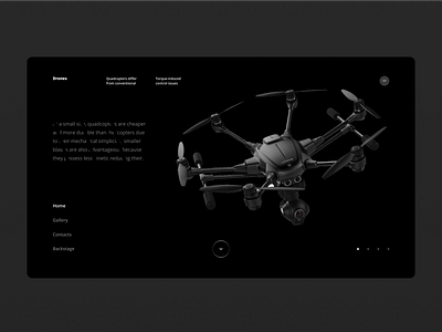 DRONES WEBSITE DARK UI | DAY = 1 SITE (CHALLENGE)