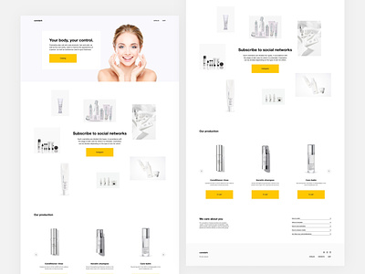 LANDING PAGE FOR THE BRAND OF COSMETICS