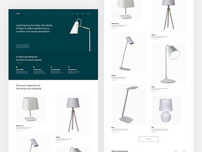 ONLINE STORE FOR OFFICE LIGHTING aftereffects branding brutalism business clean concept figma flat minimal minimalism photoshop sketch stores ui ux webdesign