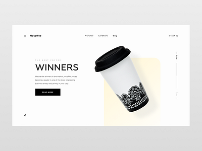 COFFEE HOUSE WEBSITE | LANDING | FEDOROV DESIGN after effects motion graphics aftereffects animation brutalism clean coffee corporate figma flat flatdesign landing minimalism minimalismus sketch typogrhaphy ui uiux ux webdesign website