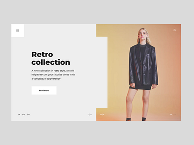 CLOTHING STORE | WEBSITE | FEDOROV DESIGN aftereffects animation concept design flat gif minimal motion typography ui ux