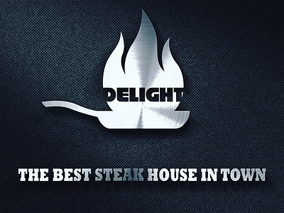 Delight Steak House 3d challenge dailylogochallenge dailypost day10 flame food graphicdesign logo