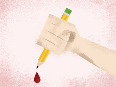 Words Can Kill blood illustration killer pencil press word writer