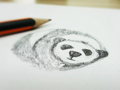 Quick Sketch panda pencil sketch