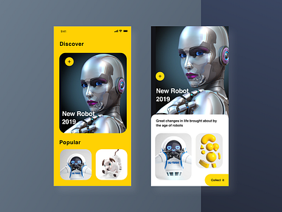 Robot Society APP app design popular ui