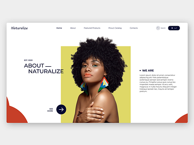 Naturalize design home page landing page landingpage web webdesign