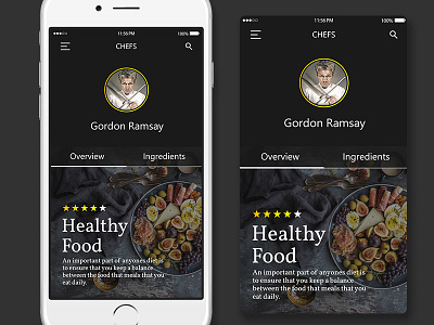 Simple food app design