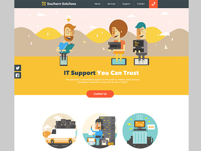 Homepage Design illustration responsive design web design