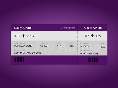 Boarding Pass 024 dailyui