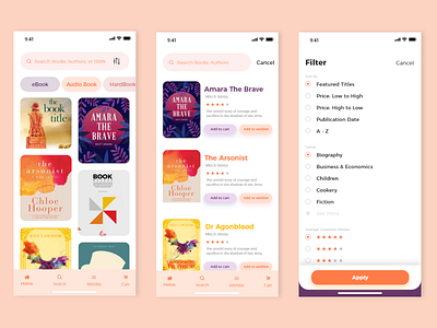 Book store app Screen Redesign app book app book store design free typography ux