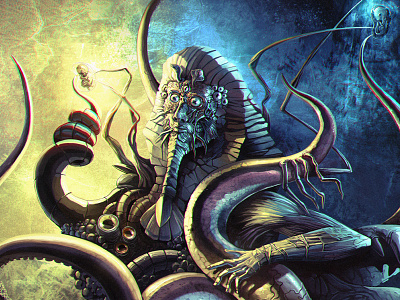 Nyarlathotep Detail 1 arkham cthulhu dagon dunwich horror hplovecraft lovecraft mythos nyarlathotep shogot yogsothoth