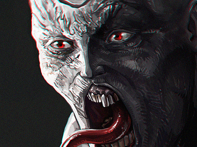 The Spell creature demon evil illustration magician monster spell voodoo