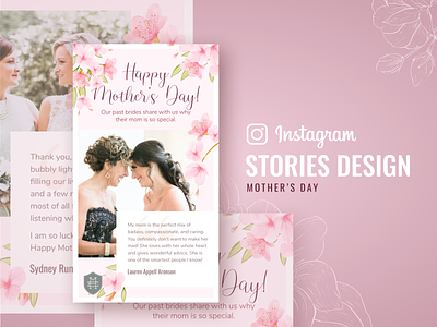 Set of banners "Why my mom is so special?" branding illustrate instagram ui vector