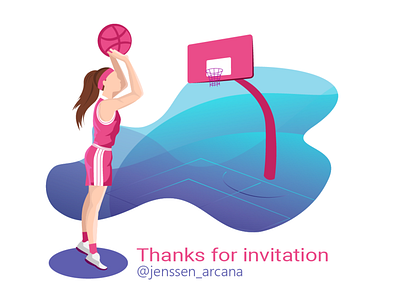 Thanks for the invite :) flat illustrate illustration vector