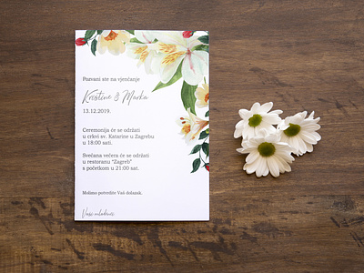 Pozivnica za vjenčanje branding design graphic design illustration vector