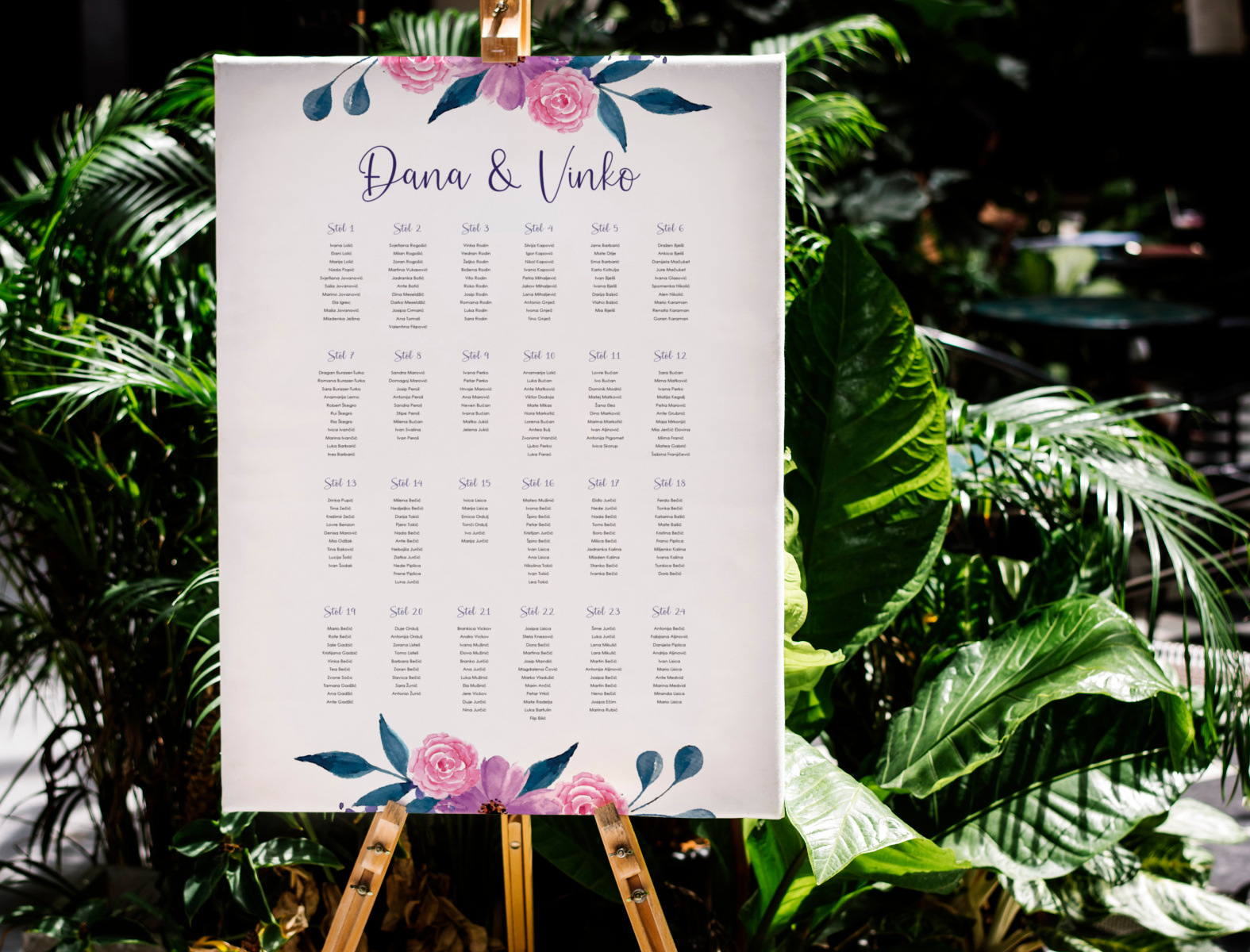 Seating chart for wedding by Ivana Perko on Dribbble