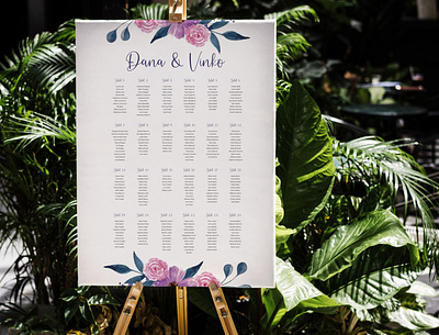 Seating chart for wedding design art graphic design seating typography vector wedding wedding invitation